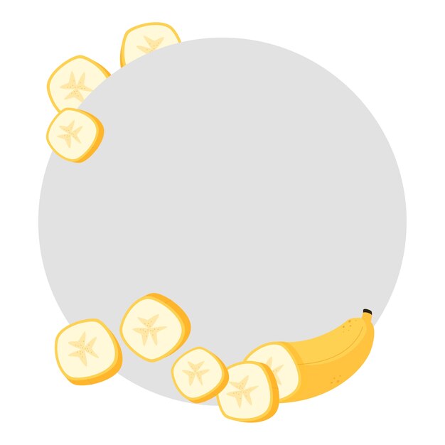 Bananenrahmenillustration isoliert
