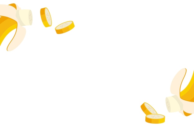 Bananenrahmenillustration isoliert