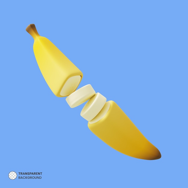 Bananensymbol isolierte 3d-darstellung