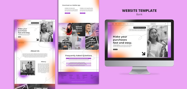 Bank-Design-Vorlage des Webs