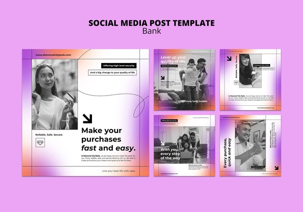 Bank-Design-Vorlage für Instagram-Post