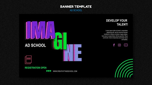 Banner Ad School Vorlage