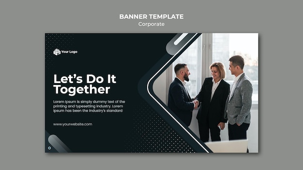 Kostenlose PSD banner corporate ad template