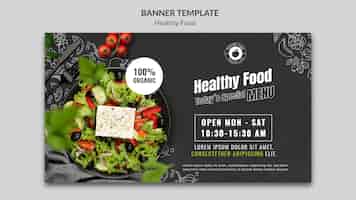 Kostenlose PSD banner-designvorlage für gesunde ernährung