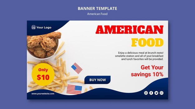 Banner für American Food Restaurant