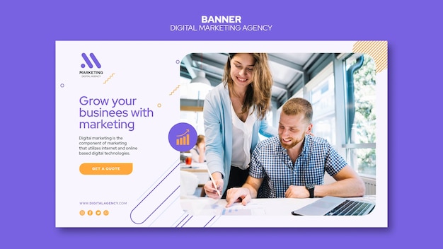 Banner-Vorlage der Agentur für digitales Marketing