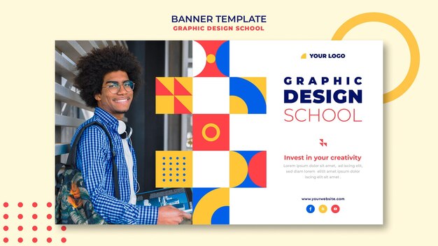 Banner-Vorlage der Grafikdesignschule