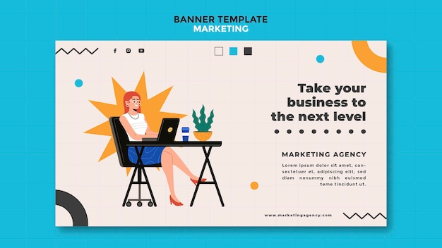 Banner-Vorlage der Marketingagentur