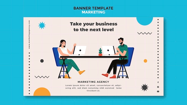 Banner-Vorlage der Marketingagentur