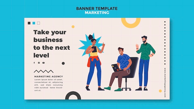 Banner-Vorlage der Marketingagentur