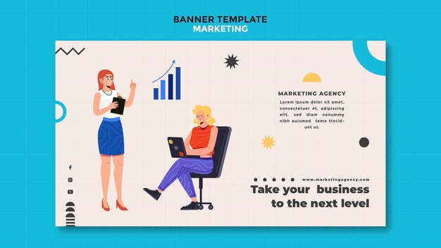 Banner-Vorlage der Marketingagentur