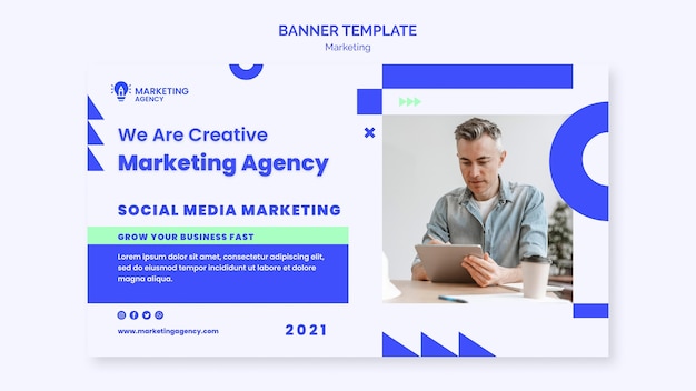 Banner-Vorlage der Marketingagentur