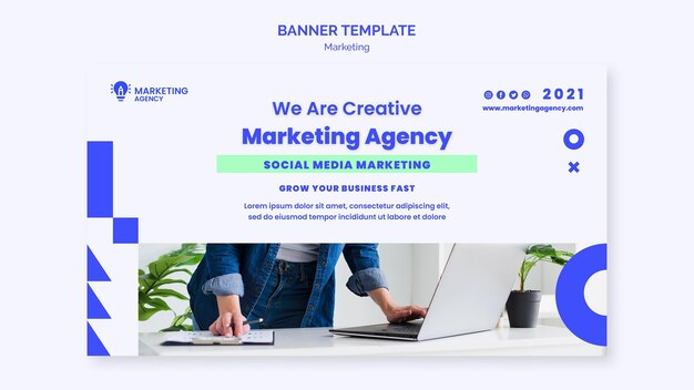 Banner-Vorlage der Marketingagentur