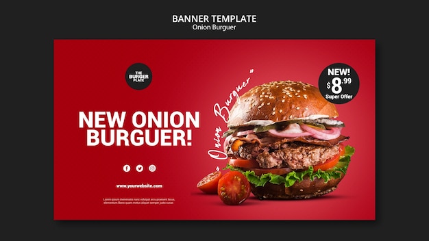 Banner Vorlage für Burger Restaurant