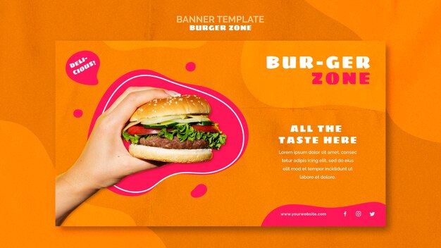 Banner Vorlage für Burger Restaurant