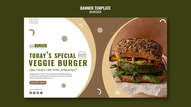 Banner Vorlage für Burger Restaurant