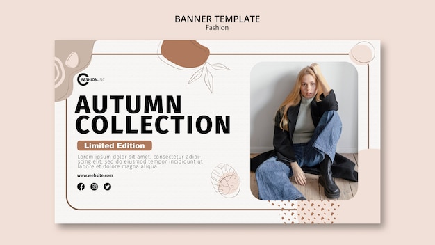 Banner-Vorlage für die Herbstkollektion