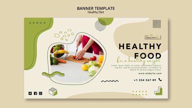 Banner Vorlage für gesunde Ernährung