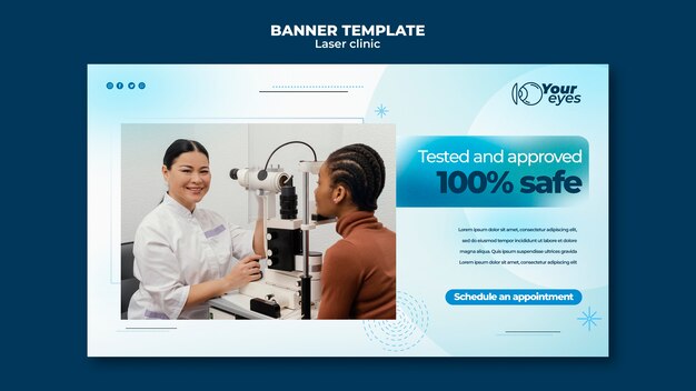 Banner-Vorlage für Gradienten-Laserkliniken