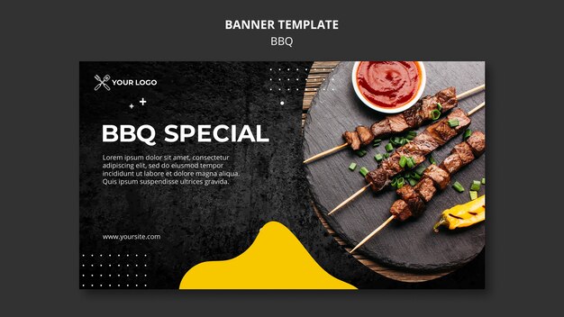 Banner Vorlage für Grillrestaurant