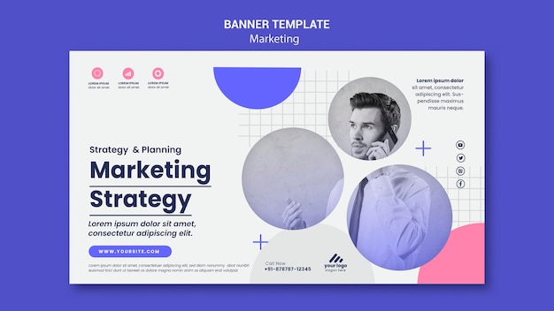 Banner-Vorlage für Marketingstrategien