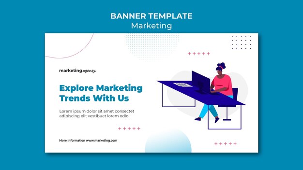 Banner-Vorlage für Marketingtrends