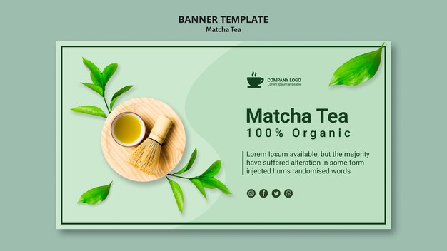 Banner Vorlage für Matcha Tee