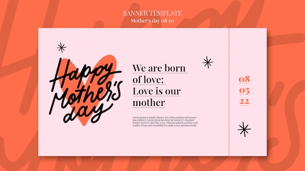 Banner-Vorlage für Muttertagsfeiern
