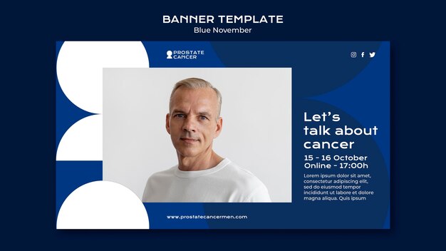 Banner-Vorlage für Prostatakrebs-Bewusstsein