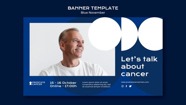 Banner-Vorlage für Prostatakrebs-Bewusstsein