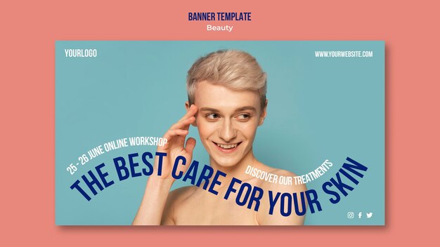 Banner-Vorlage für Schönheits- und Hautpflegeprodukte