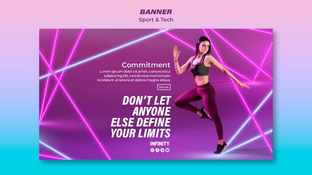 Banner Vorlage für Sport und Bewegung