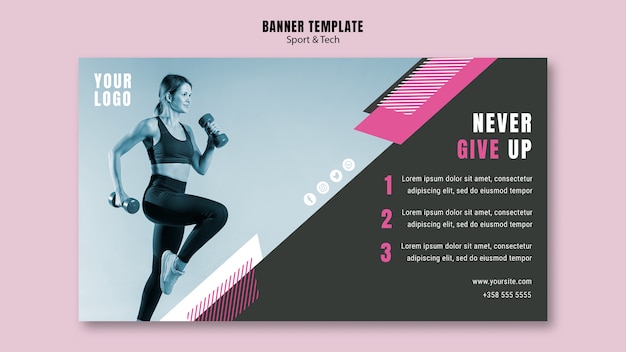 Banner Vorlage für Sport und Fitness