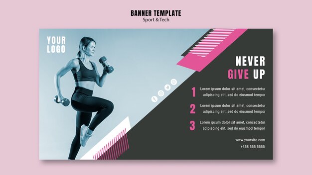 Banner Vorlage für Sport und Fitness