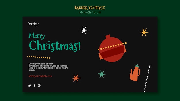 Banner vorlage für weihnachten