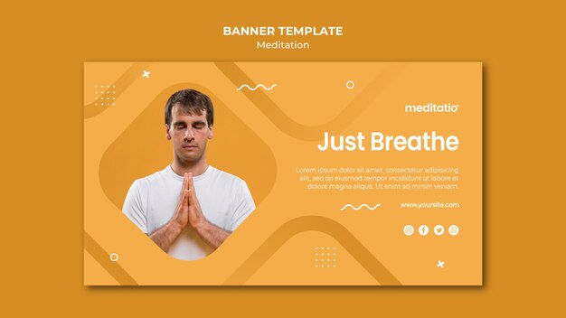 Banner Vorlage Meditationskonzept