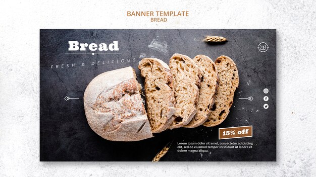 Banner Vorlage mit Brot
