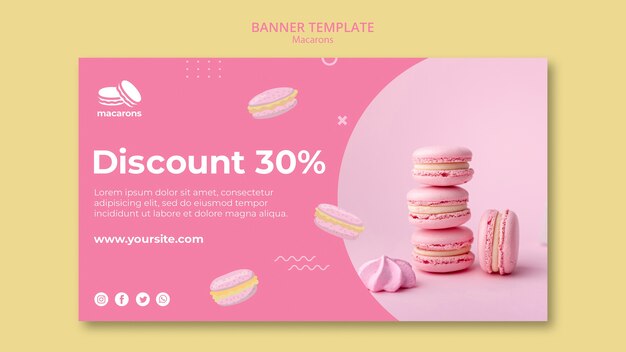 Banner Vorlage mit Macarons