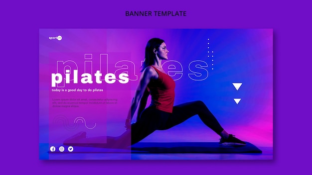 Banner Vorlage Pilates Training