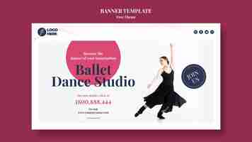 Kostenlose PSD banner vorlage tanzstudio