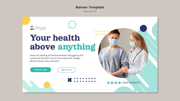 Banner-Vorlage zum Weltgesundheitstag