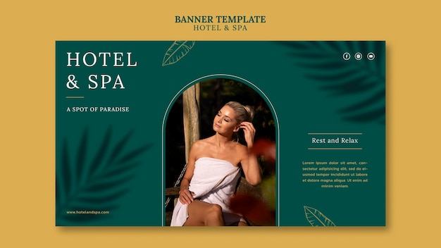 Banner-vorlagendesign für luxusferienwohnungen