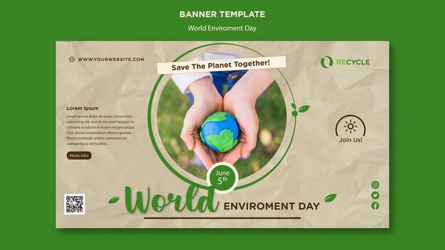 Banner-Vorlagendesign zum Weltumwelttag