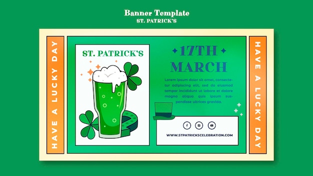 Banner zur feier des st. patrick's day