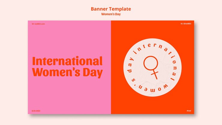 Kostenlose PSD bannervorlage für den internationalen frauentag