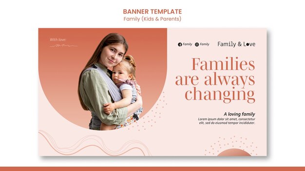 Bannervorlage für Familiendesign