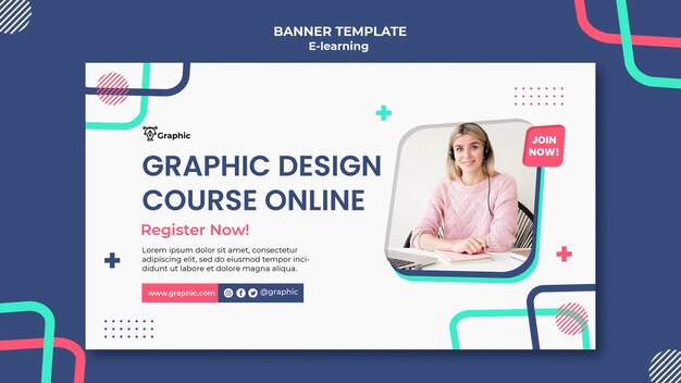 Bannervorlage für Grafikdesignkurse