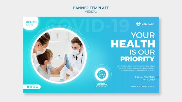 Bannervorlage für medizinisches Gesundheitswesen