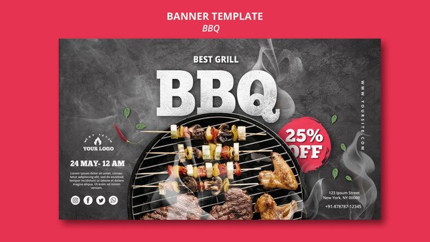 Barbeque Banner Vorlage Design
