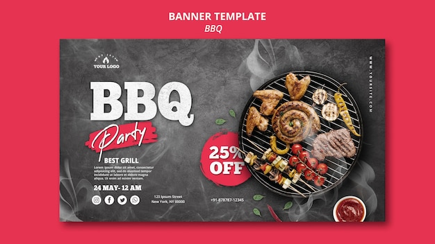 Barbeque Banner Vorlage Thema